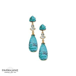 NWT Park Lane Turquoise and Gold Drop Earrings - RODEO